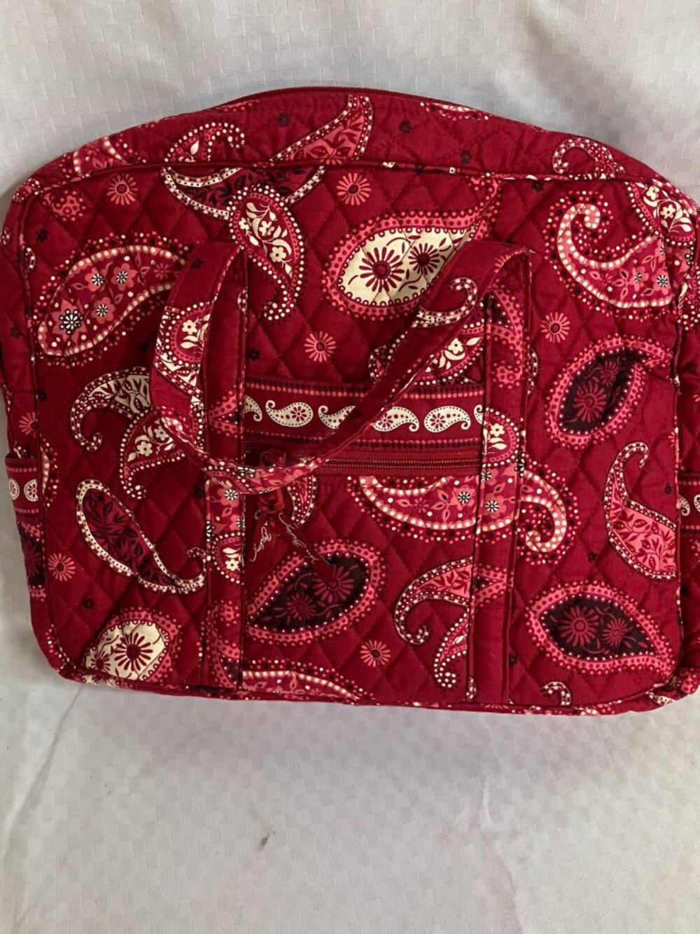 Vera Bradley Computer Laptop Bag Red Bandana Paisley Retired Pattern Vintage